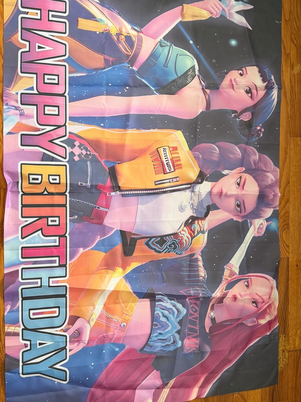 K-Pop Style 'Happy Birthday' Poster - Colorful Girl Band Art